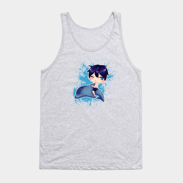 Chibi Haruka Nanase Tank Top by sambeawesome